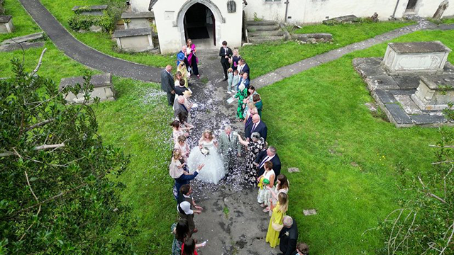 Wedding celebration at an East Vale Ministry Area church
